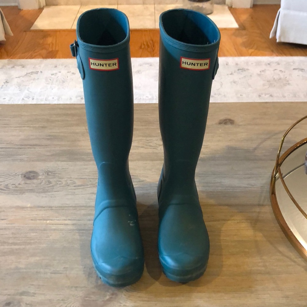 Turquoise Hunter Tall Rain Boots